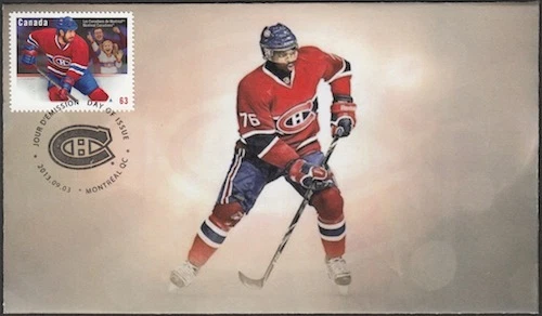 CANADÁ Sc #2671.07 MONTREAL CANADIENSES P.K.  SUBBAN ON EXCELENTE CUBIERTA PRIMER DÍA Foto 1 de 1