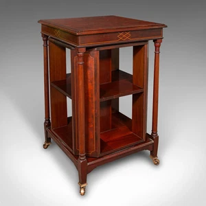 Antique Rotary Bookcase, English, Revolving Library Cabinet, Edwardian, C.1910 - Picture 1 of 12