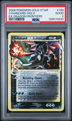 2006 POKEMON EX DRAGON FRONTIERS GOLD STAR #100 CHARIZARD-HOLO PSA 2 - Image 1 of 2
