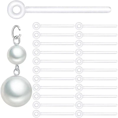 Postes para pendientes de plástico no alergénicos de seguridad 60 piezas alambre para orejas postes antialérgicos... Foto 1 de 3