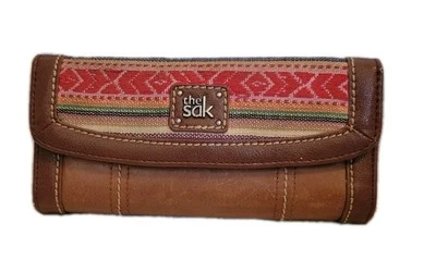  The Sak Iris Aztec Brown Leather Trifold Wallet - Image 1 of 4