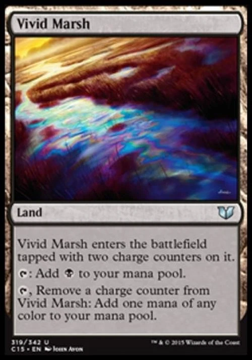 Vivid Marsh - Medium Play MTG Commander 2015 - Image 1 of 1