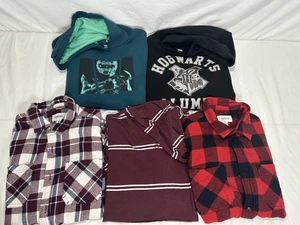 Boys Long Sleeve and Sweatshirt - lot of 5 Large - Picture 1 of 11