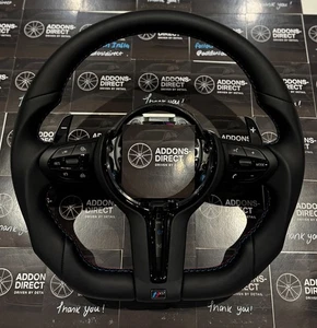 BMW F Series M Sport Steering Wheel | Flat Bottom Perforated Leather | Custom - Picture 1 of 6
