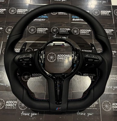 BMW F Series M Sport Steering Wheel | Flat Bottom Perforated Leather | Custom - Image 1 of 4