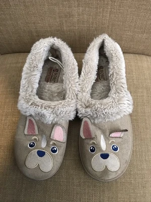 Zapatillas de espuma viscoelástica Skechers para mujer Bob's Too Cozy Dog "Woof" talla 6,5 Foto 1 de 4