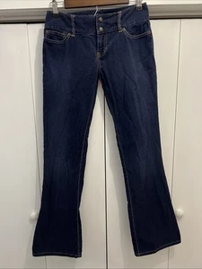 Pantalones de pana de colección Y2K Abercrombie & Fitch para mujer talla 0 AZUL MARINO corte botín tiro bajo - Imagen 1 de 10