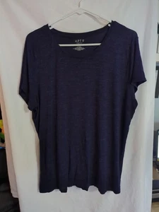 Blusa azul para mujer Apt 9 Essentials XL manga corta - Imagen 1 de 5
