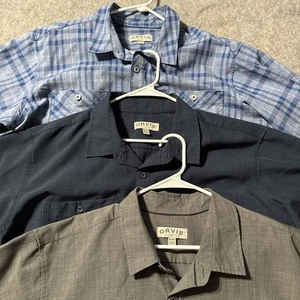 Orvis Shirt Men 2XL Lot Of 3 Short Sleeve Button Up Outdoor Pockets Fishing Hike - Picture 1 of 13