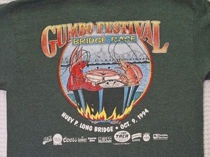 Vintage 1994 Gumbo Festival Bridge City Louisiana Souvenir T-shirt Size L USA - Picture 1 of 8