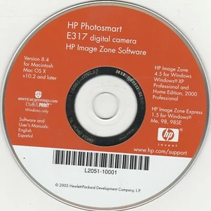 HP photosmart E317 digital camera ver. 8.4 for Mac OS X v10.2 & Win XP/2000 ~ CD - Picture 1 of 2