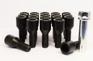 20 X M14 X 1.25, Filettatura Da 27mm, Bulloni Tuner Con Chiave (Nero) - Bild 1 von 3