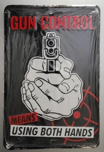 Letrero de estacionamiento pequeño "Control de armas" - Imagen 1 de 1