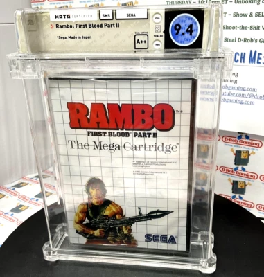 Rambo First Blood Part II 2 Sealed VGA WATA CGC Sega Master System SMS Genesis - Image 1 of 4