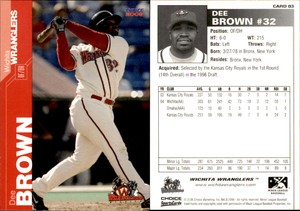 Dee Brown 2006 Choice Wichita Wranglers #03 Card *AutographDen*