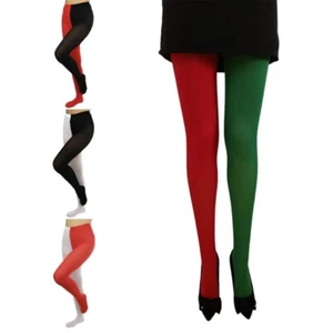 Two-Toned Tights Breathable Skinny Leggings Casual High Waist Elastic Leggings - Picture 1 of 18