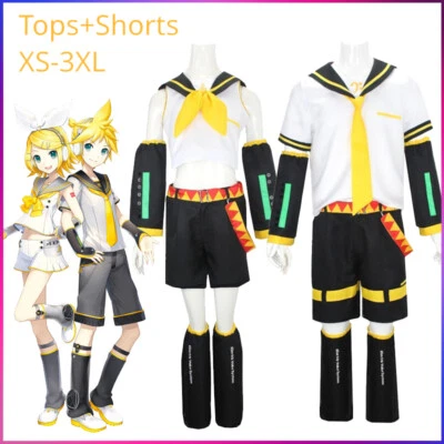 Cosplay Life Vocaloid 02 Kagamine Rin Halloween Kostüm für Damen/Herren vollständige Sets - Bild 1 von 4