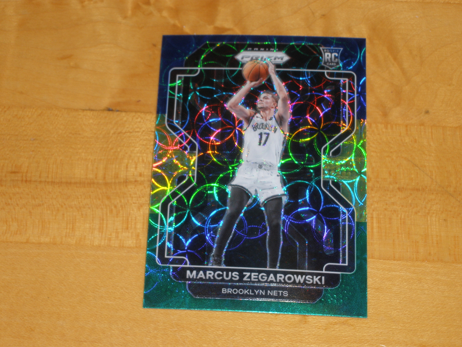 2021-22 Panini Prizm Choice Blue Yellow Green Prizm #300 Marcus Zegarowski RC