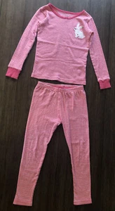 Carter's Toddler Girl Pink Striped Bunny Floral Pajamas Size 5T 2 Piece Set - Picture 1 of 12