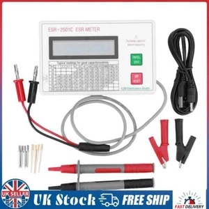 Test In Circuit Capacitance Meter White Capacitor ESR DCR Tester Smart Shutdown - Picture 1 of 8