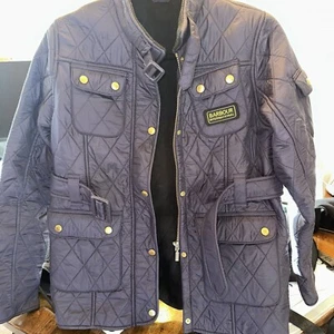 Barbour Girls Polar  Quilted Jacket Navy/black Fleece Size XXL 14/15 - Picture 1 of 6