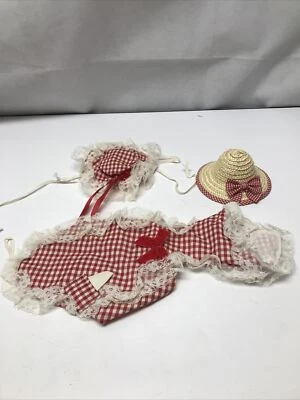 Disfraz de guinga roja para perro ropa de exterior talla S con 2 sombreros KG Foto 1 de 4