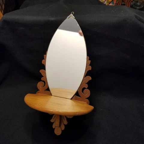 Vintage Mirror Scrolled Detail Shelf, cottage, Victorian Cover