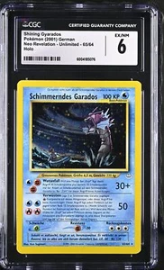 CGC 6 Shining Gyarados 2001 Neo Revelation GERMAN 65/64 Holo Pokemon Card - Picture 1 of 2