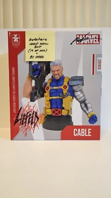 Juguetes Gentle Giant Diamond Select Marvel Cable Busto Firmado Foto 1 de 4