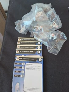 Star Wars Miniatures x5 R5 Astromech Droid CotF w/ Card mini RPG Legion Assault  - Picture 1 of 2