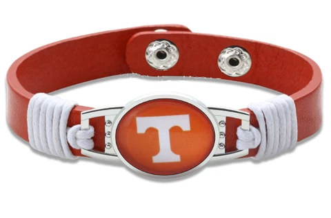 New Tennessee Volunteers Leather Adjustable Bracelet, Gift for Her Mom Him Dad Cover