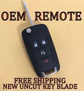 OEM GM CHEVY EQUINOX TRAX FLIP KEY KEYLESS REMOTE START FOB TRANSMITTER 13501916 - Picture 1 of 3