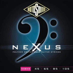 Cuerdas para bajo de 4 cuerdas recubiertas de polímero negro Rotosound NXB45 Nexus 45-105 - Imagen 1 de 2