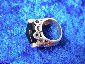 Ring , schöner ,alter Ring , 925 Silber mit Onyx - Bild 1 von 5