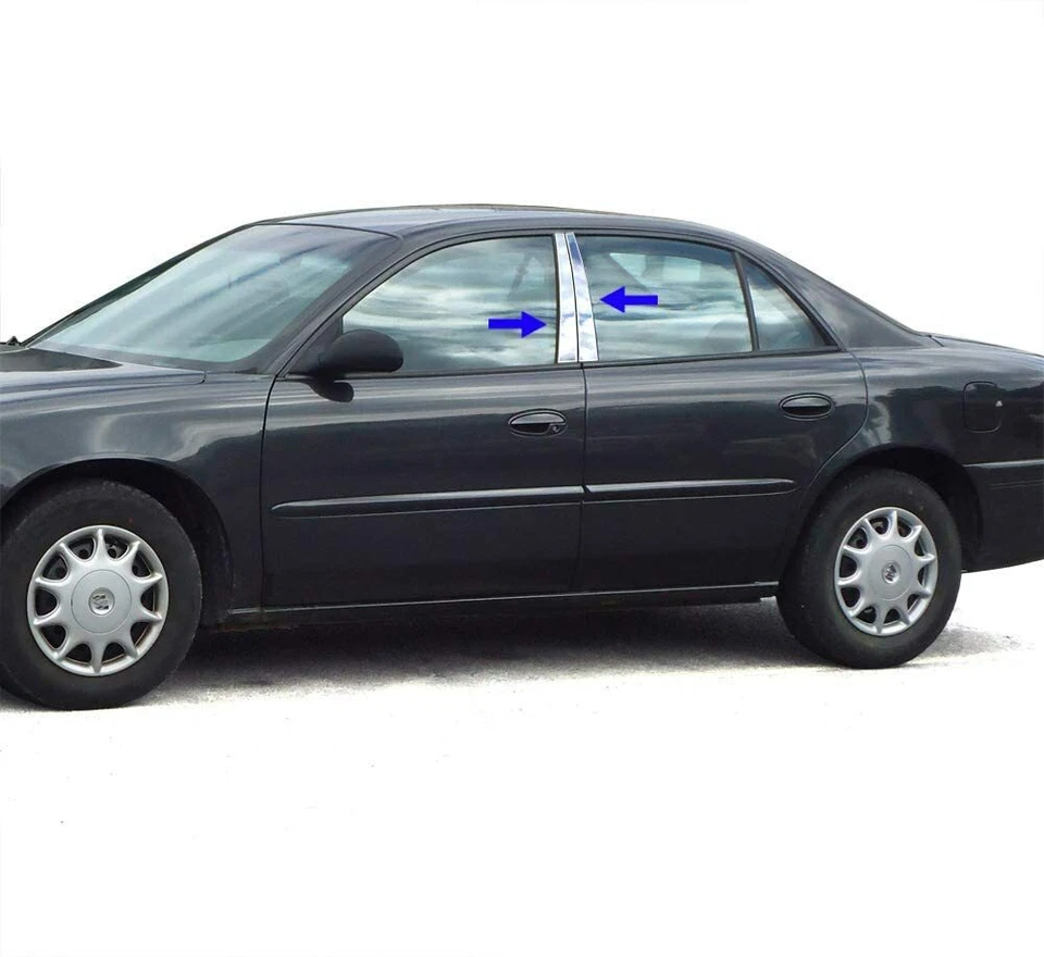 Borde de poste de pilar cromado de acero inoxidable para Buick Century 97-05 4 piezas Foto 1 de 1