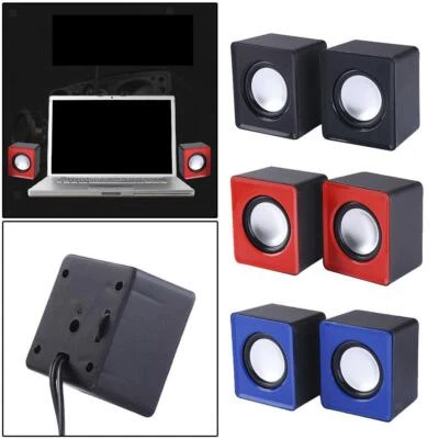 Mini Computer Speakers Subwoofer Audio Gift for Home Use Tablet Smartphones - Image 1 of 2