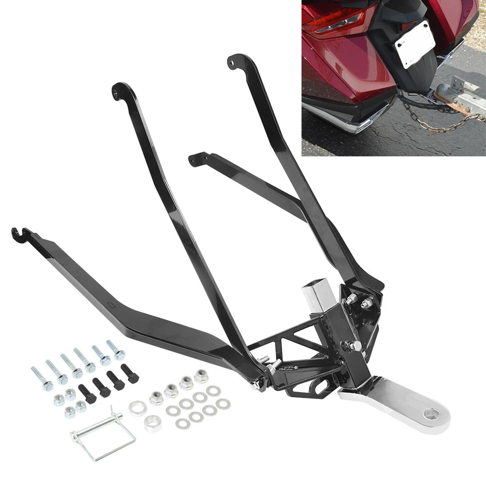 Black Rear Hidden Trailer Hitch Fit For Honda Goldwing 1800 GL1800 2018-2021 Foto 1 de 4