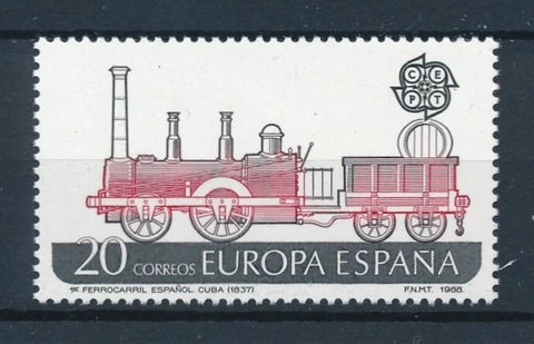 [113851] Spain 1988 Railway trains Eisenbahn Locomotive From set MNH Cover