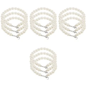 Set of 4 Pearl Chain Mobile Phone Case Lanyard Charm Lanyards for Women - Zdjęcie 1 z 12