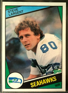 Vintage 1984 Topps Steve Largent Football Card #196 Seattle Seahawks NFL