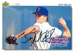 Kurt Miller autographed baseball card Rangers 1992 Upper Deck Top Prospects #166 - Picture 1 of 1