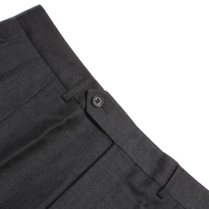 Samuelsohn NWT Pleated Dress Pants Size 32 US In Solid Gray 100% Wool L5 - Picture 1 of 12