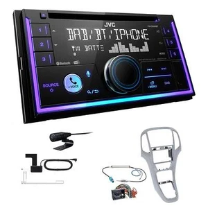 JVC KW-DB95BT Autoradio Bluetooth DAB+ CD USB für Opel Astra J ab 2009 platin - Bild 1 von 6