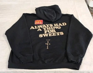 Travis Scott Cactus Jack x Mcdonald’s Apple Pie Hoodie Men’s Size Large Black - Picture 1 of 12