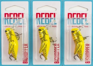 (LOT OF 3) REBEL BIGHOPPER 1/4OZ F73M96 YELLOW GRASSHOPPER D9212 - Picture 1 of 2