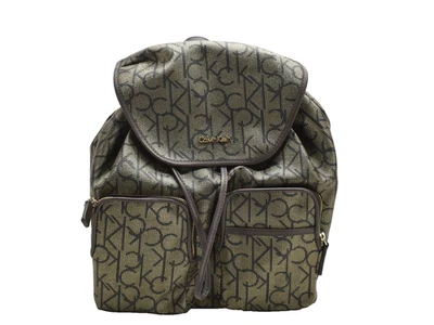 Calvin Klein Logo Backpack Handbag Gold Black New! NWT - Image 1 of 4