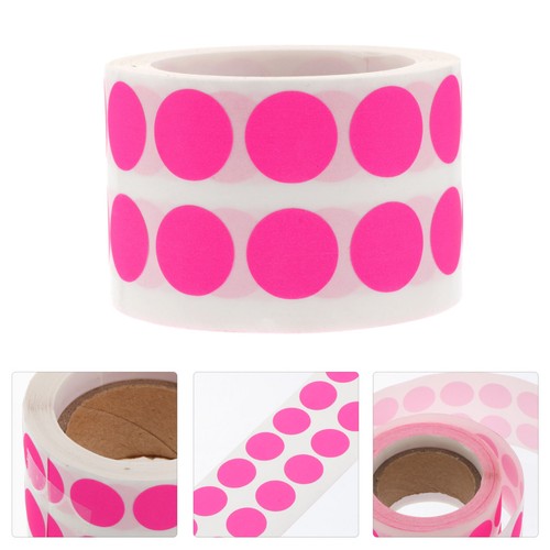 500 Fluorescent Yellow Dot Stickers - 2 Inch Round Color Coding Labels | Permanent Adhesive