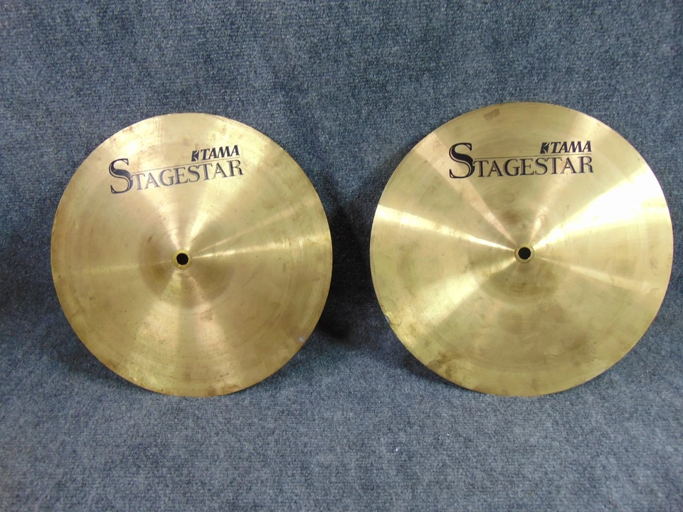 Juego de batería de latón par de platillos Hi-Hat Tama Stagestar de 13 pulgadas de repuesto Foto 1 de 4