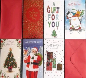 6 X Christmas Money Wallets With Envelopes Traditional Cute Design Cash Voucher - Picture 1 of 1