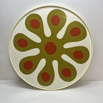 vintage rubbermaid amoeba flower power turntable lazy susan  1969 - Image 1 of 4
